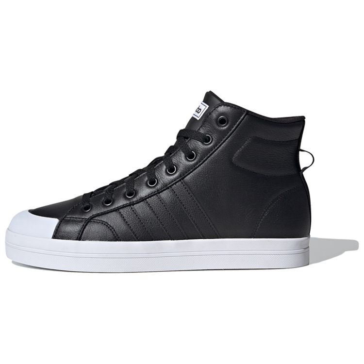 Adidas Neo Bravada Mid Synthetic Leather Slip Resistant Durable High Top Skate Shoes Men Sneakers Black White FX9143