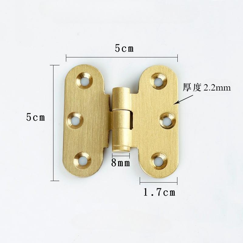 4 Pieces of High-end Brass Hinges Bedroom Wardrobe Door Hinges Kitchen Drawer Cabinet Hinges Wooden Furniture Accessories