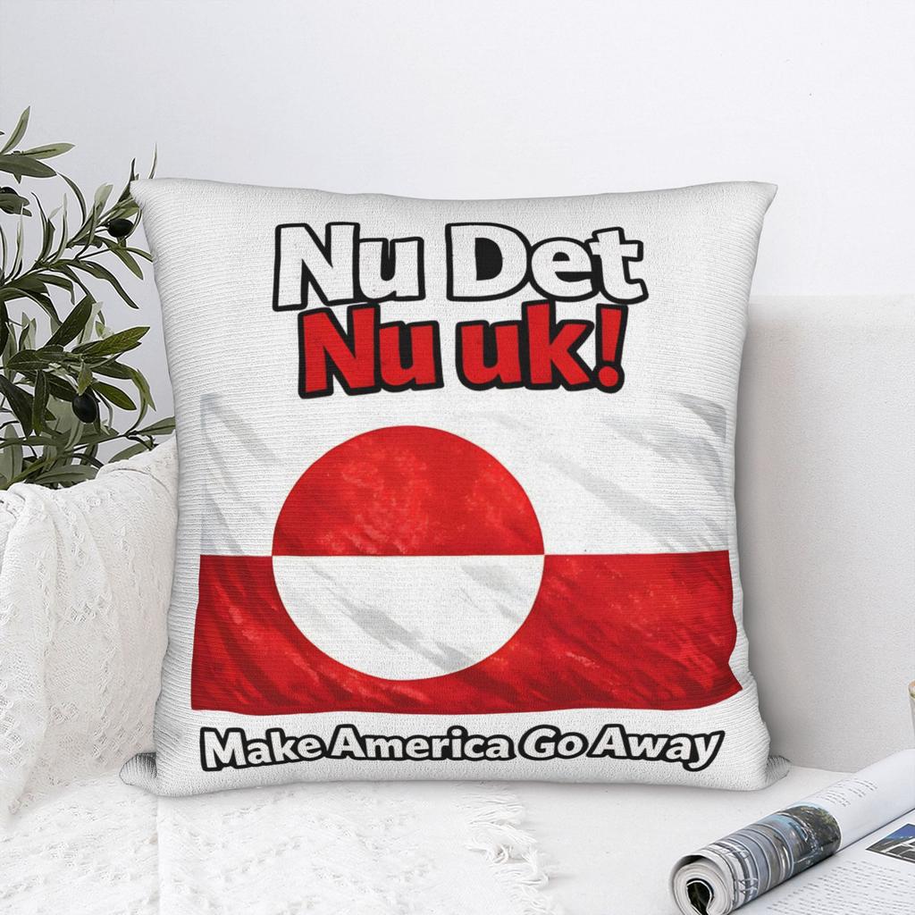 Make America Go Away 2026 Throw Pillow Cover Polyester Decorative Pillow Greenland MAGA Fashion Pillowcover Home Decor