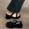 Summer Platform Wedges Heel Women Slippers Outdoor Open Toe Dress Ladies Height Increase Slides Shoes