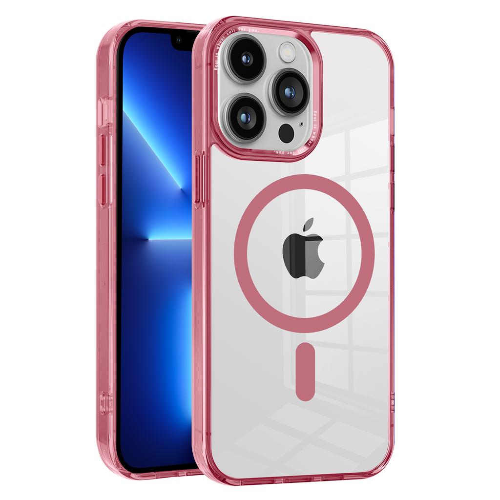 Magnetic Case for iPhone 13 Pro Max,PC+TPU Transparent Phone Cover Compatible with MagSafe