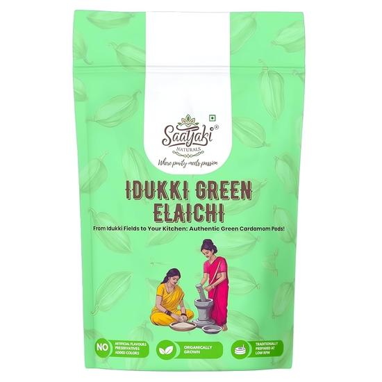 

Saatyaki Naturals Organic Green Cardamom -250gm | Bold Size 9-10mm Pure ,Non-GMO, Gluten-Free Spice | Perfect for Biryani, Deserts 250GM