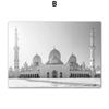 Black and White Islamic Mosque Door Canvas Painting  Muslim Quote Wall Art Poster Print for Home Decor