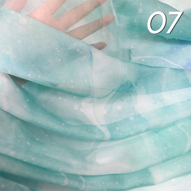 1/3/5M Tkanina szyfonowa w kolorze gradientowym 30D Tkanina szyfonowa DIY Tęczowa gwiaździsta przezroczysta materiał na sukienkę do tańca Kostium sukienka rzemiosło