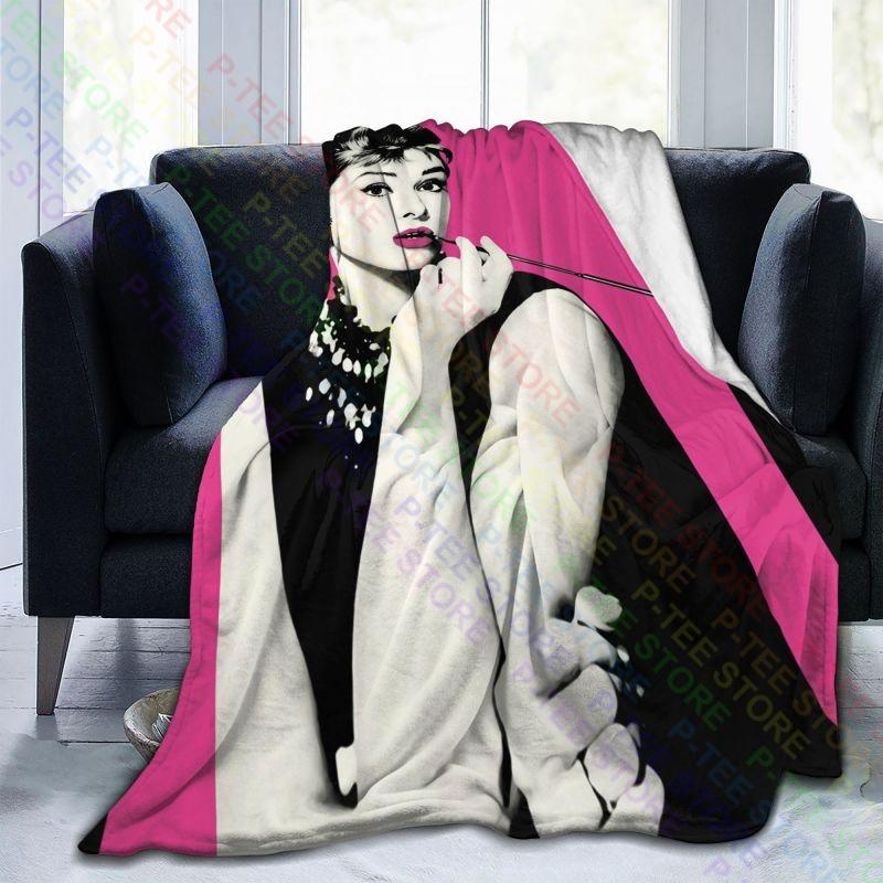 Audrey Hepburn Breakfast At Tiffanys Blanket High Flannel Anti-Pilling Skin Friendly Camping Blanket