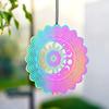Sun Wind Spinner Hanging Gradient Color Moon Star Whirligig Wind Chimes Sun Catcher 3D Visual Effect Bird Deterrent Garden Decor Quality
