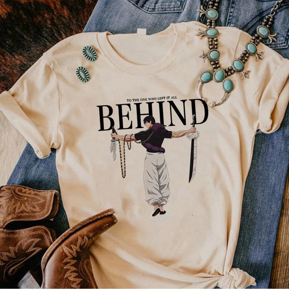 Jujutsu Kaisen shirt female korean clothes anime Grunge Gothic graphic Psychedelic Trendy korean clothes Breathable Graphic