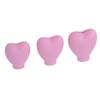 3pcs Makeup Brush Cover Portable Silicone Hrt Shaped Cosmetic Brush Guard   for Women Girls