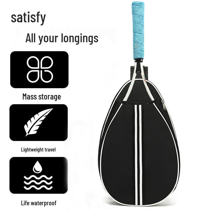 Lightweight Multi-Sport Racket Backpack for Tennis, Pickleball & Badminton - Unisex Single Shoulder Design bianco