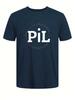 602 Cotton Blend T-shirt - Summer Casual & Sports Tee with Bold 'pil' Graphic Print