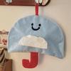 Yousheng Tissue Box Soft Velvet Fabric Hanging Tissue Holder with Lanyard Wall-Mounted Tissue Case Cute Mushroom Shapes Organizer for