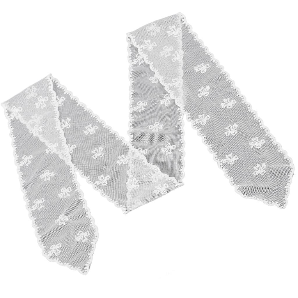 Elegant Lace Scarf With Embroidery Pattern Neck Wrap Multiuse Waistband For Fashionable Women And Lady Formal Occasion