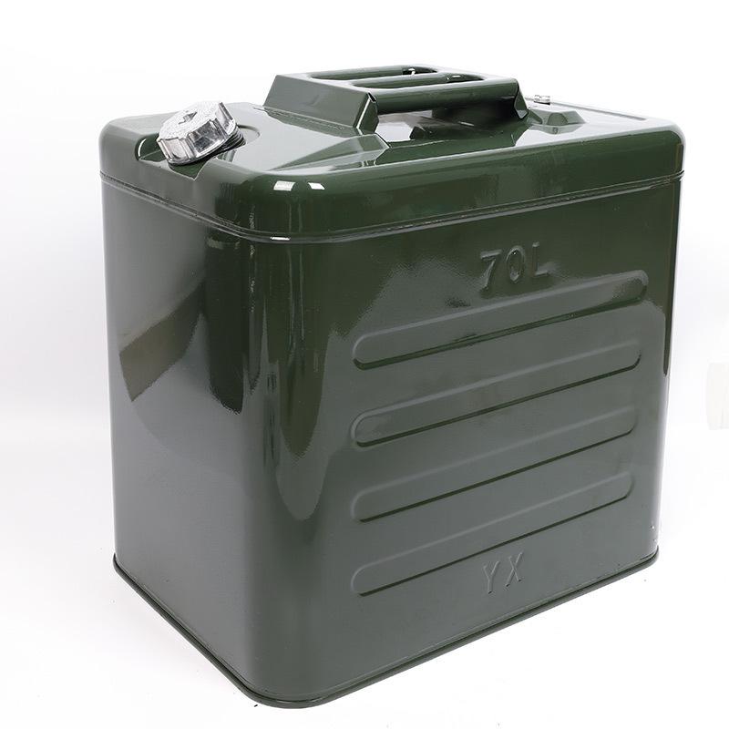 Shenju Portable Aluminum Oil Drum with Square Lid - 10L, 20L, 25L, 30L Options - Thickened Fuel Storage Tank
