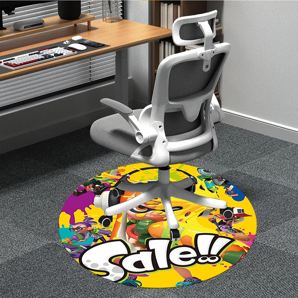 

1pc Splatoon Office Round Area Rug, Under Office Chairs Bedroom Living Room Home Decor, Room Decoa1016282 80cm by 80cm