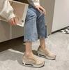 Inner Height Increase Mesh Summer New Mesh Shoes Breathable Slope Heel Platform Casual Sports Shoes