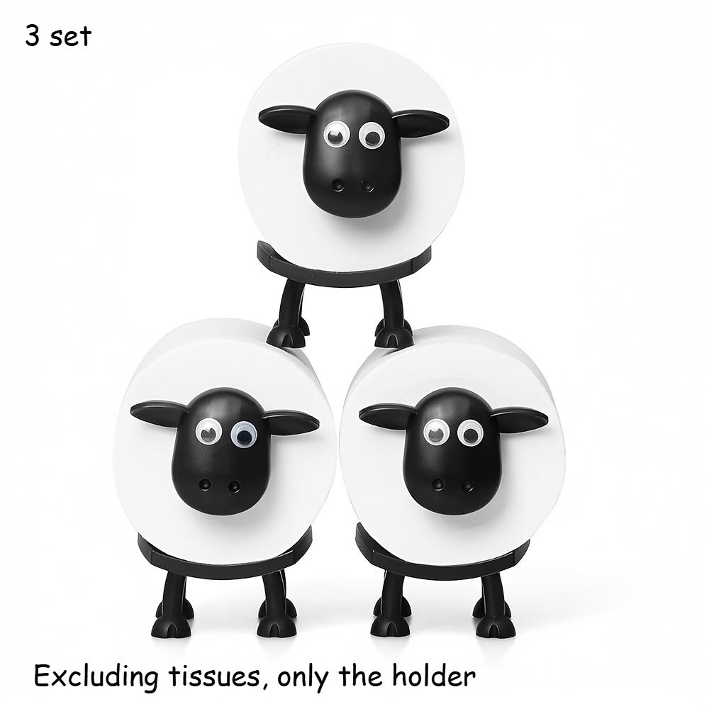 3D Printed Adorable Sheep-Shaped Toilet Paper Holder - Perfect for Bathroom Decor, Freestanding Plastic Design, Ideal Gift