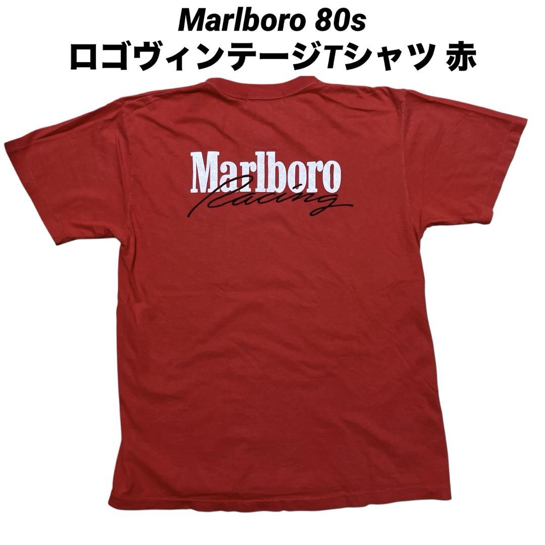 

[Б/У] Винтажная футболка Marlboro с принтом логотипа 80-х годов красного цвета