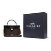 Coach Kay 20 Classic Monogram Logo Zipper Closure PVC Leather Box Bag Shoulder Crossbody Handbag Small Women handbag Brown Black 78277-IMAA8