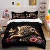 Leopard, Butterfly, and Flowers. Bedding Sets Duvet Cover Sets Duvet Covers Pillowcases(1 * Duvet Cover 2 * Pillowcases Without Duvet Insert)