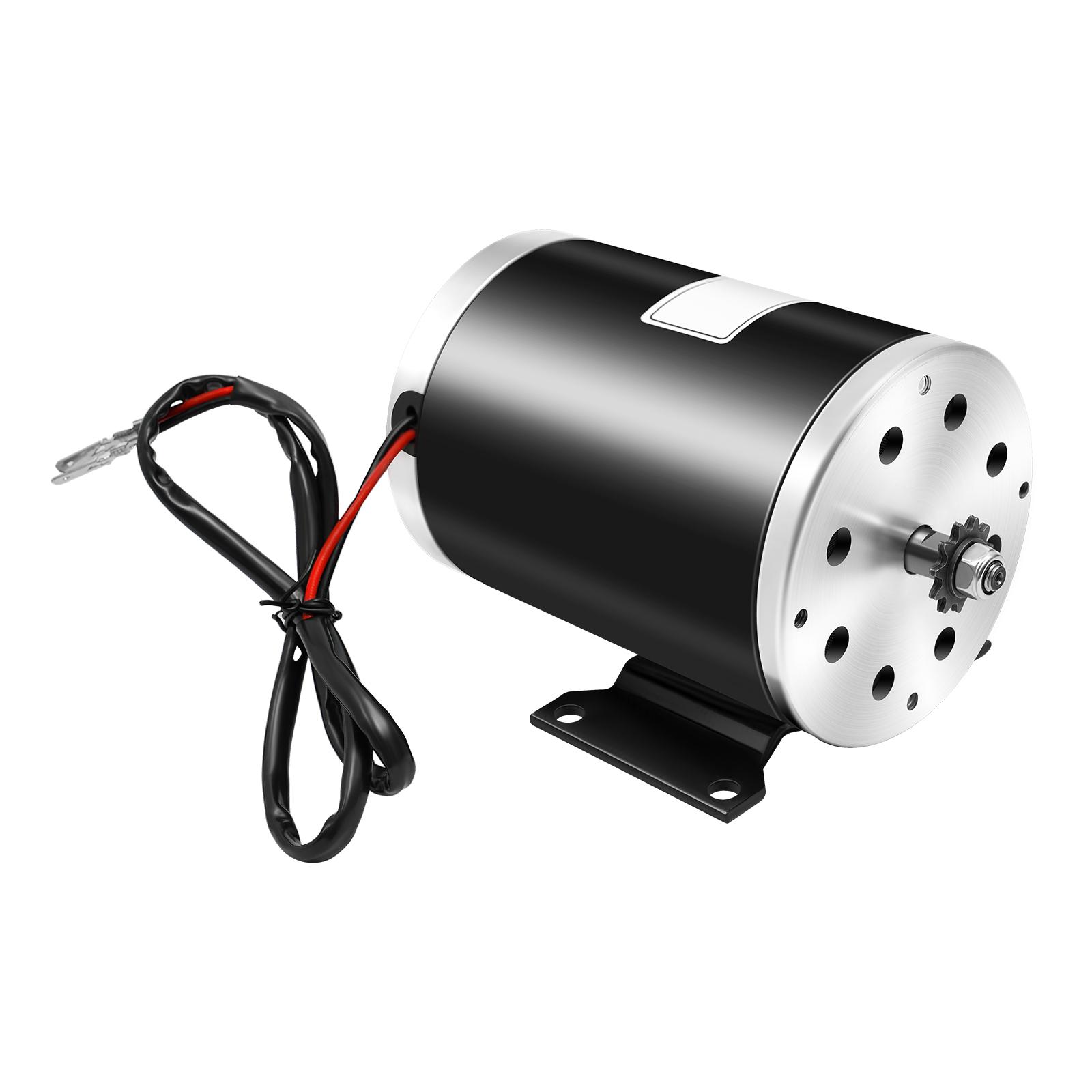 

36V 1000W Коллекторный двигатель постоянного тока, 3000 об/мин Мотор для электросамоката, Комплект мотора для электровелосипеда для четырехколесных картингов чёрный