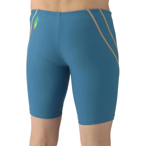 arena Men's TOUGHSUIT Competition Swimsuit for Training, Size M, Durable Half-Leg Swimsuit, AS5SWM00M