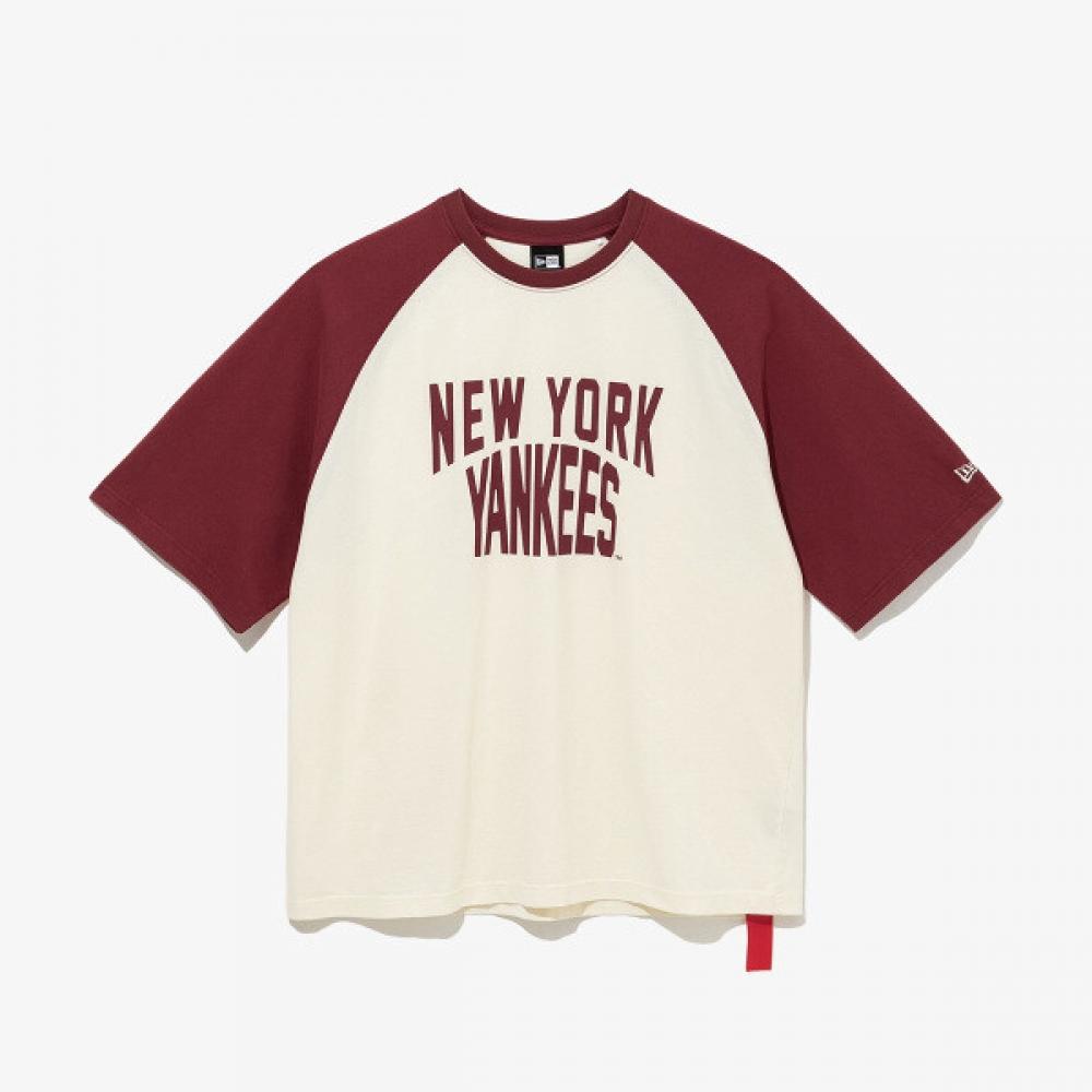 

Футболка реглан New Era Mlb New York Yankees Тибетский красный Tibetan red/S