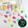 100 Pièces Mini Tortue Lumineuse Huit Couleurs Perle Décorative Décoration Accessoires DIY Accessoires en Résine Décoration DIY Faite Main