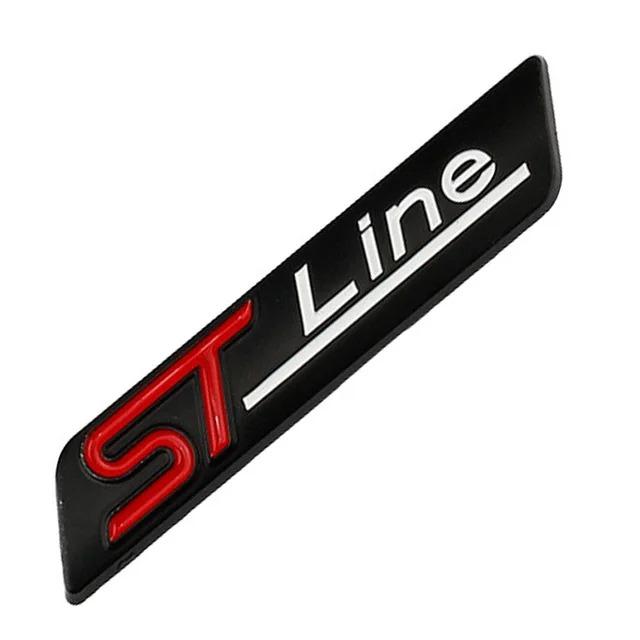 Emblema Distintivo Adesivo Metallo 3D ST Line per Parafango Auto per Ford Focus 2 3 4 MK2 MK3 MK4 Kuga Edge Mondeo Fusion Ecosport Fiesta