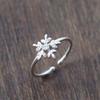 Shiyuan Snowflake Zircon Ring: Versatile Fresh Flower Design, Perfect Christmas Jewelry Gift