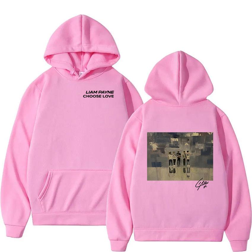 Liam Payne Wähle Liebe Grafikdruck Hoodie Herren Retro Hohe Qualität Übergroßes Sweatshirt Unisex Harajuku Mode Pullover Hoodies