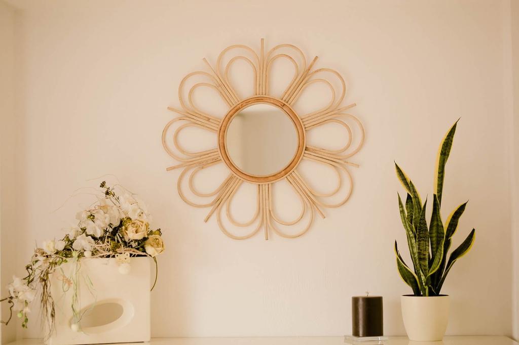 Rattan Spiegel Blume s