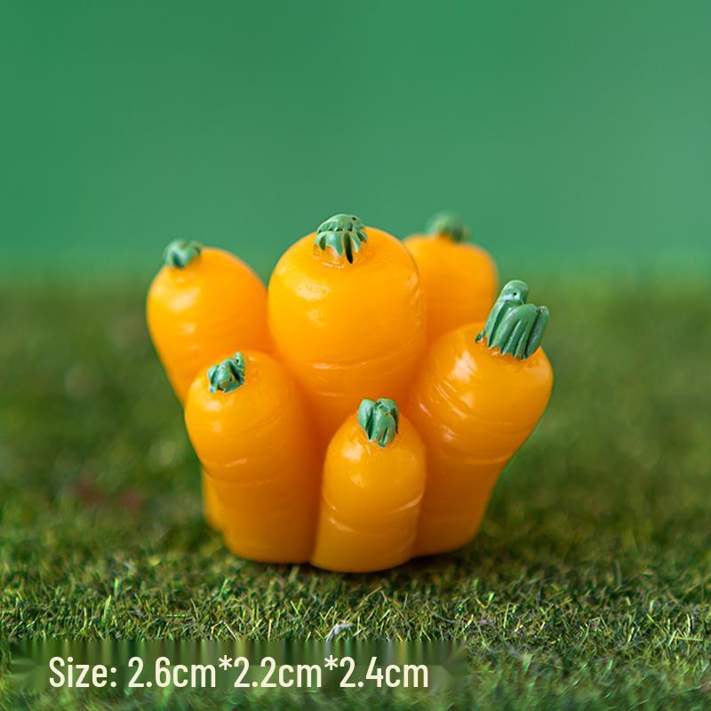 Pastoral Rabbit & Carrot Mini Basket Cake Topper Set