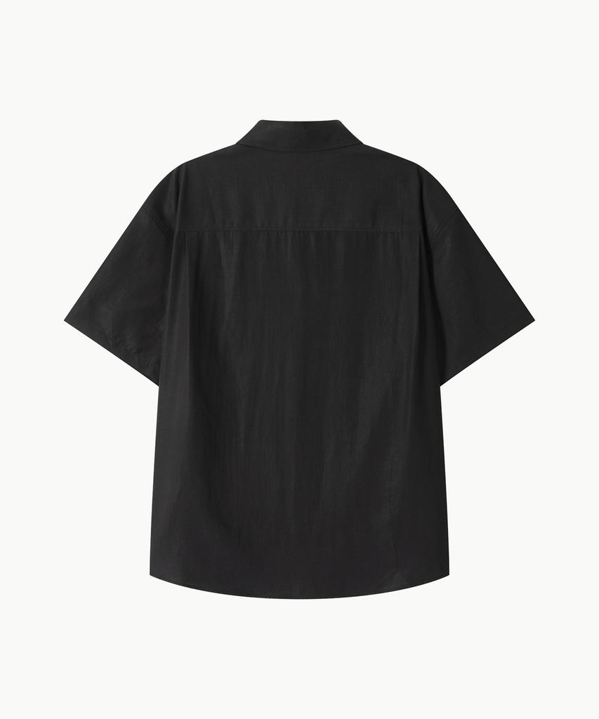 Leondi Cool Tencel Half Shirt - Black