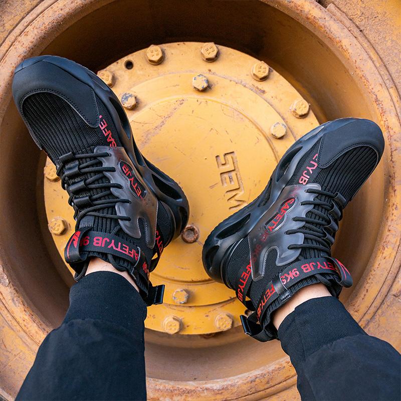 Arbetssneakers Arbetssäkerhetsskor Med Ståltåhätta Punkteringssäkra Herr Säkerhetsskyddsskor Män Oförstörbara Skor