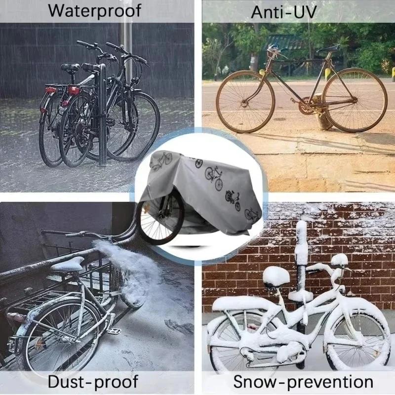 Waterproof Bike Cover for Outdoor Storage, UV Protection Rain Dust Protector for MTB, Road, Electric Bicycle