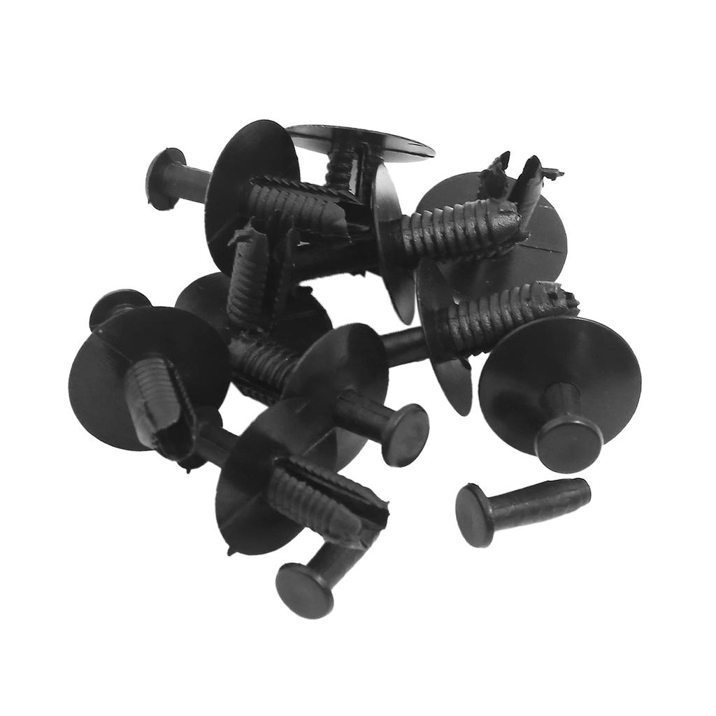 ACROPIX 10 Pcs Fastening Clips Plastic Drive Rivet Flap Bumper Fender Push Clips for BMW Black