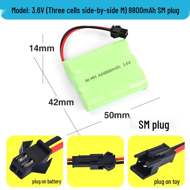 Ni-MH AA Rechargeable Battery Pack for Remote Control Cars: 3.6V To 12V