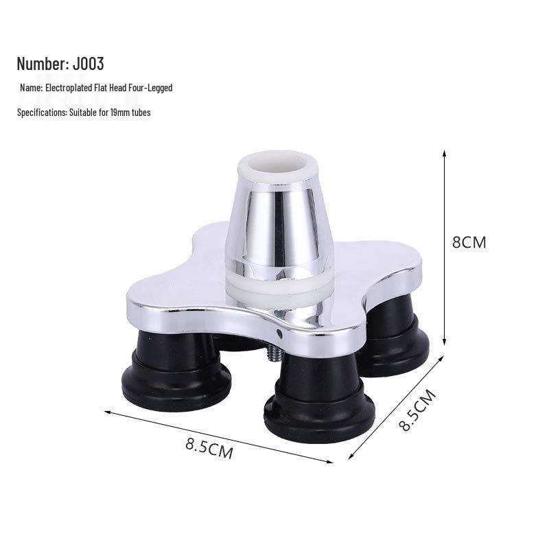 Multi-spec Anti-Slip Rubber Cane Tip for Elderly Walking Sticks - Tripod & Quadruped Foot Covers