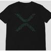XRP Ripple Binary Code X Pattern T Shirt Crypto Blockchain Technology for Cryptocurrency Trader Digital Finance Apparel Graphic