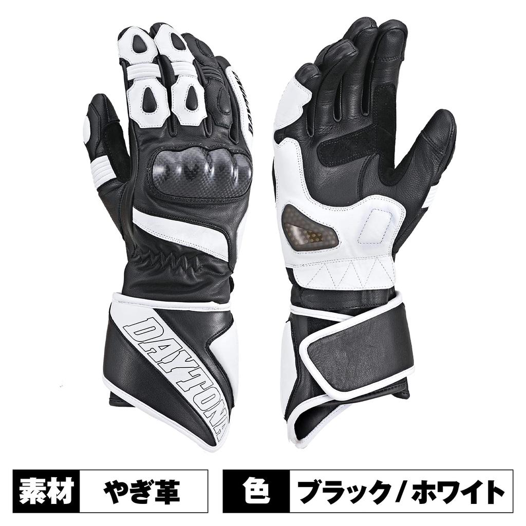 Daytona Motorcycle Genuine Leather Carbon Smartphone All Long XL 15834 Gloves, Spring, Summer, Autumn, Winter, (Goat Leather), Protector, Compatible,