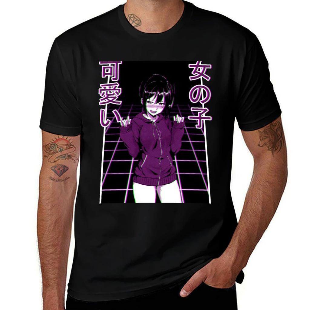 Aesthetic Japanese Girl 30 Tshirt Large Size Casual Short Sleeve Top Tshirt