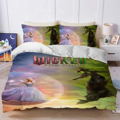 Film W-Wicked For Good Bettwäscheset Weichgewaschen Bett 3-teilig Sommer Bequem Studentenwohnheim Zuhause Babybettwäsche Bestseller