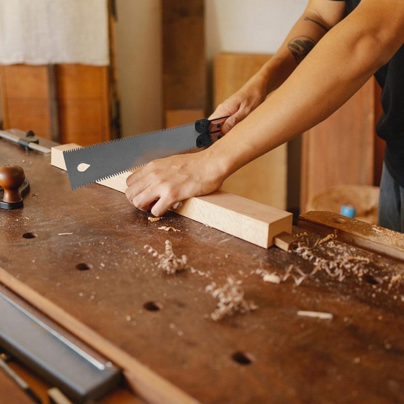 5.5 Inch Mini Pocket Folding Saw  SK5 Blade Wood Saw for Woodworking  11/15 TPI Double Edges Pull Saw  Flush Cut Saw for Wet/Dry Wood