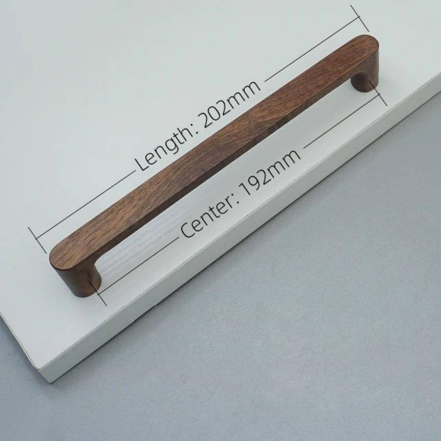 Natürliche Holzgriffe für Möbel Schwarznuss Buche Schrankgriffe Moderne Kleiderschrankgriffe Minimalistische Küchenaccessoires