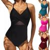 One-piece Swimsuit Cross-piece Sexy Backless Mesh Splicing Bikini Women