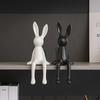 Creative And Adorable Healing Animal Sculpture Featuring a Cute Sitting Rabbit Statue Modern Art Charming Pet Craft, Home Decoration