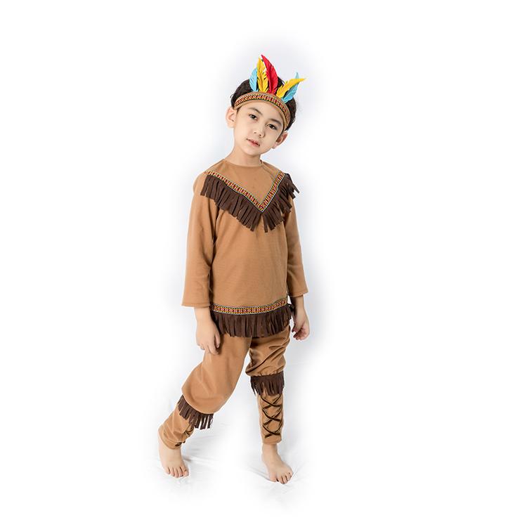 

Новая мода полиэстер Хэллоуин косплей уникальный карнавал индийский мальчик