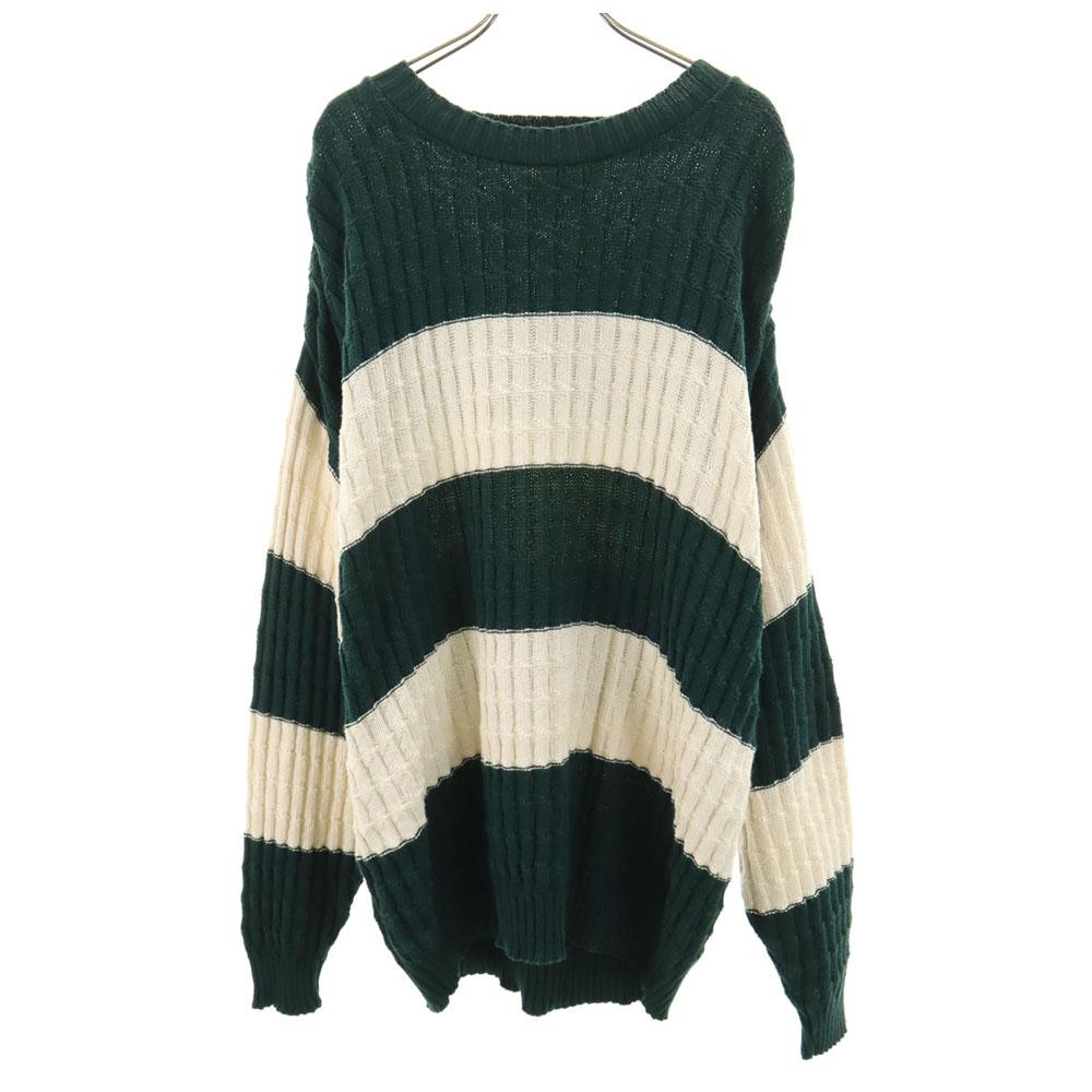 Lee SPORT 90s Old USA made Border Pattern Long sleeve sweater L knit Men's Used