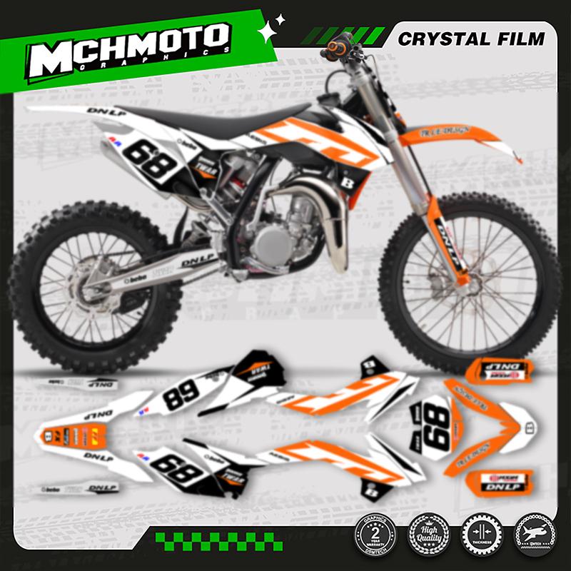 MCHMFG Motorcycle Plastic Graphics Background Decal Stickers Kits For KTM SX85 2013 2014 2015 2016 2017 Number Name