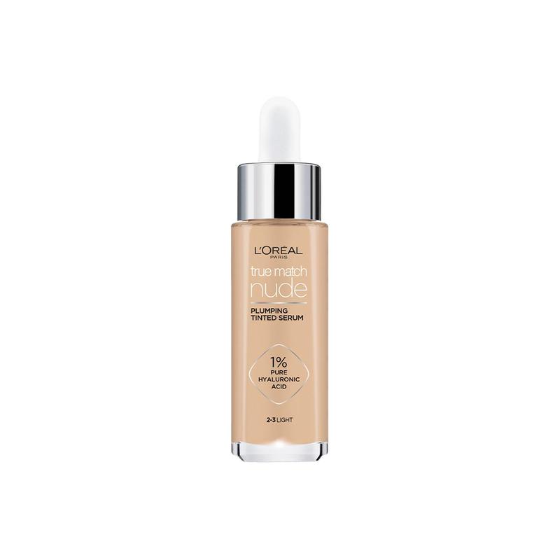Loreal Paris Тональная основа Натуральная Увлажняющая Консилер Nude Наполняющая Эссенция Тональная основа-2-3 Светлый Цвет 30мл розовый